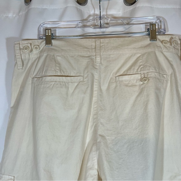 J. Crew Cargo Pant in Ripstop Cotton Tan Wide Leg Y2K Gorpcore Women's Size 32 - Picture 5 of 11